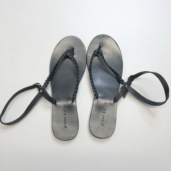 Jenni Kayne Leather Mila Sandal - Saddle | Editorialist Jenni Kayne Mila Sandal Size 39 Or 8.5 Black Leather Mexico